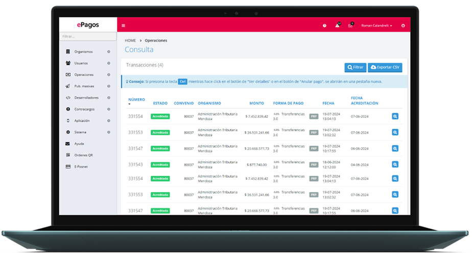 Todas tus operaciones